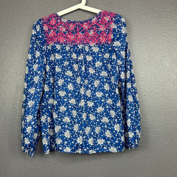 J. CREW STARINA EMBROIDERED VOILE TOP BLOUSE XS BOHO FLORAL - Picture 2 of 5